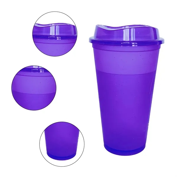 16 Oz. Plastic Shaker Cup With Flip Lid In Assorted Colors - 16 Oz. Plastic Shaker Cup With Flip Lid In Assorted Colors - Image 3 of 6