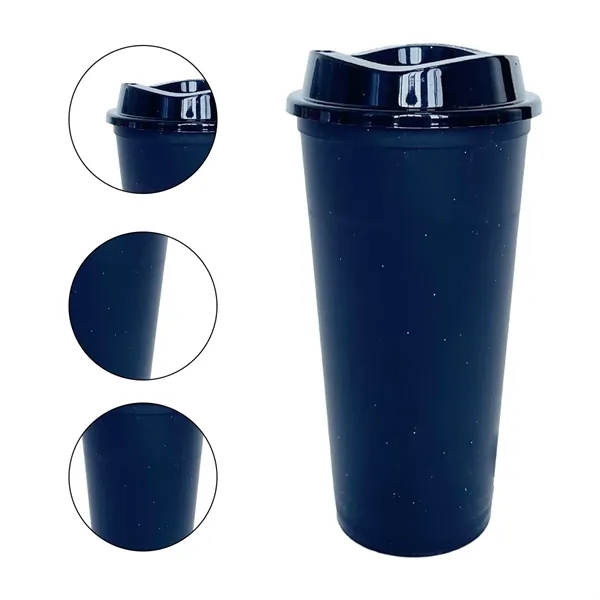 16 Oz. Plastic Shaker Cup With Flip Lid In Assorted Colors - 16 Oz. Plastic Shaker Cup With Flip Lid In Assorted Colors - Image 4 of 6