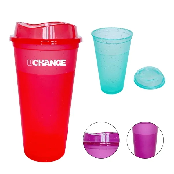 16 Oz. Plastic Shaker Cup With Flip Lid In Assorted Colors - 16 Oz. Plastic Shaker Cup With Flip Lid In Assorted Colors - Image 1 of 6