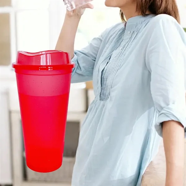 16 Oz. Plastic Shaker Cup With Flip Lid In Assorted Colors - 16 Oz. Plastic Shaker Cup With Flip Lid In Assorted Colors - Image 5 of 6