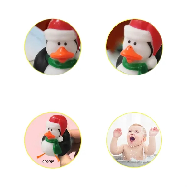 Cool Winter Antarctica Penguin In Santa Hat Rubber Ducks - Cool Winter Antarctica Penguin In Santa Hat Rubber Ducks - Image 3 of 4