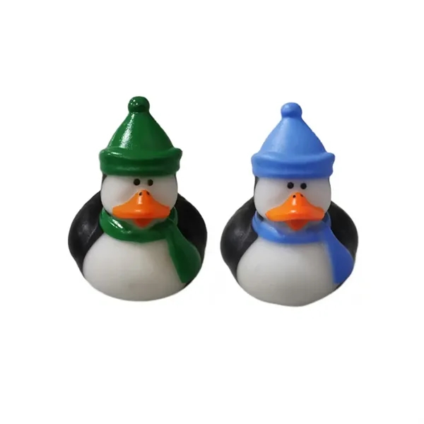 Cool Winter Antarctica Penguin In Santa Hat Rubber Ducks - Cool Winter Antarctica Penguin In Santa Hat Rubber Ducks - Image 4 of 4