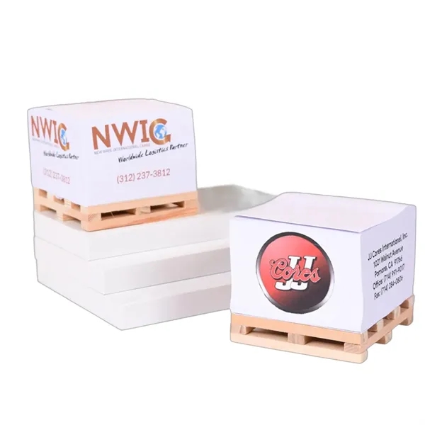 Custom Square Notepad With Wooden Tray - Custom Square Notepad With Wooden Tray - Image 2 of 4