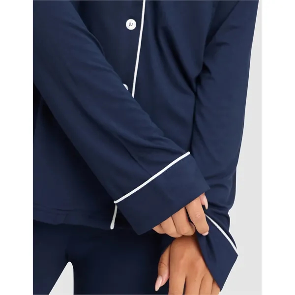 Women's Bamboo Stretch-Knit Long Sleeve Pajama Set - Women's Bamboo Stretch-Knit Long Sleeve Pajama Set - Image 2 of 5