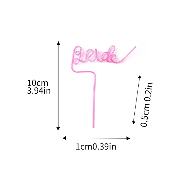 Custom Script PETG Drinking Straw For Parties - Custom Script PETG Drinking Straw For Parties - Image 1 of 5