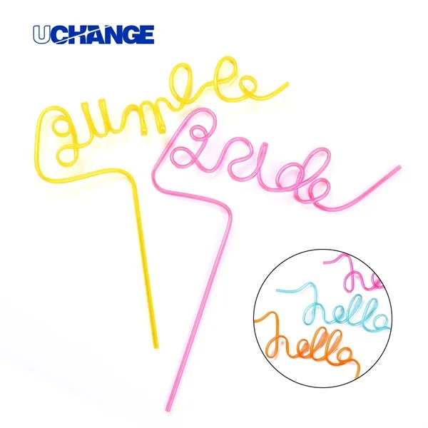 Custom Script PETG Drinking Straw For Parties - Custom Script PETG Drinking Straw For Parties - Image 0 of 5