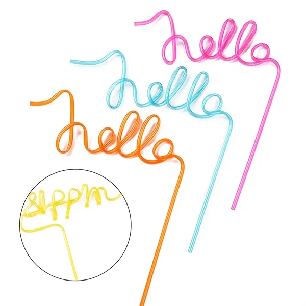 Custom Script PETG Drinking Straw For Parties - Custom Script PETG Drinking Straw For Parties - Image 2 of 5