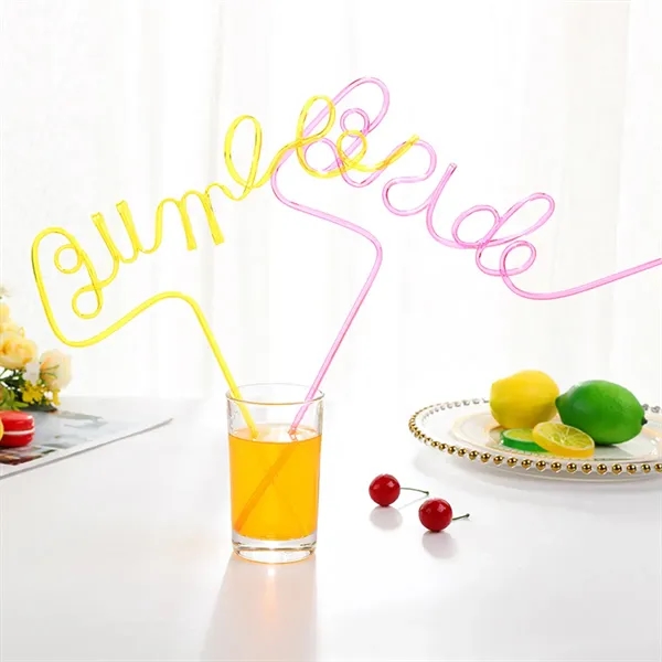 Custom Script PETG Drinking Straw For Parties - Custom Script PETG Drinking Straw For Parties - Image 5 of 5