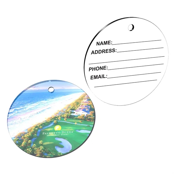 Round 1/8" Acrylic Bag Tag - Round 1/8" Acrylic Bag Tag - Image 0 of 0