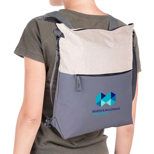 Ocean Plastic Two Tone Backpack Tote - Ocean Plastic Two Tone Backpack Tote - Image 7 of 9