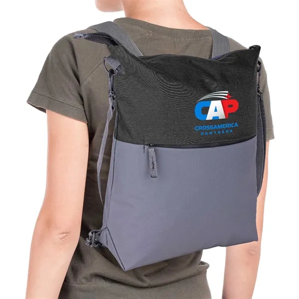 Ocean Plastic Two Tone Backpack Tote - Ocean Plastic Two Tone Backpack Tote - Image 8 of 9