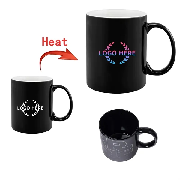 11oz Heat Activated Color Changing Coffee Ceramic Mug