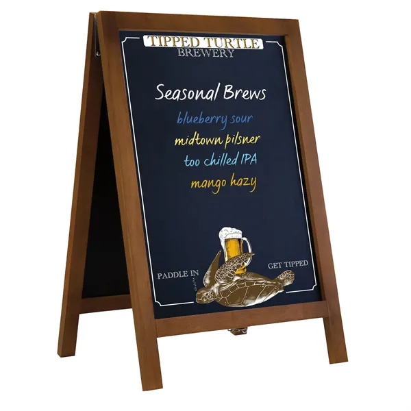 32" Deluxe Wood A-Frame Imprinted Chalkboard Kit - 32" Deluxe Wood A-Frame Imprinted Chalkboard Kit - Image 4 of 5