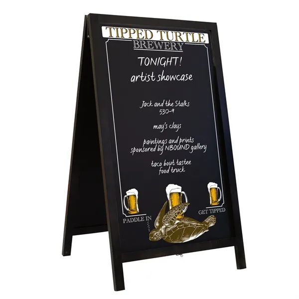 46" Deluxe Wood A-Frame Imprinted Chalkboard Kit - 46" Deluxe Wood A-Frame Imprinted Chalkboard Kit - Image 2 of 3