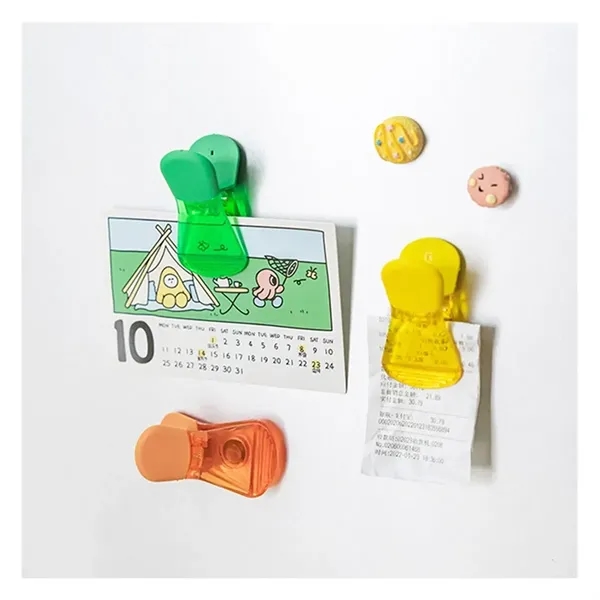 Plastic Magnetic Chip Clip Custom Pad Printing Bag Clips - Plastic Magnetic Chip Clip Custom Pad Printing Bag Clips - Image 1 of 4