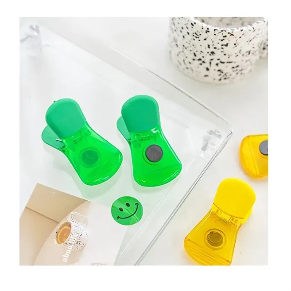 Plastic Magnetic Chip Clip Custom Pad Printing Bag Clips - Plastic Magnetic Chip Clip Custom Pad Printing Bag Clips - Image 2 of 4