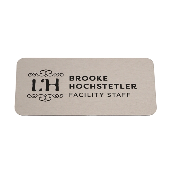 Metal Magnetic Name Badges (3" x 1.5" x 20 mil.) - Metal Magnetic Name Badges (3" x 1.5" x 20 mil.) - Image 0 of 2
