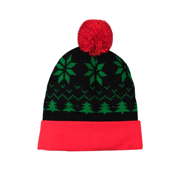 Holiday LED Knit Hat - Holiday LED Knit Hat - Image 2 of 3