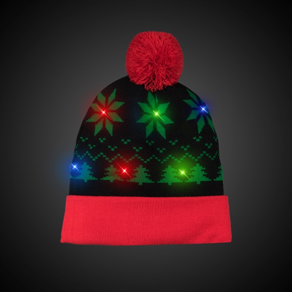 Holiday LED Knit Hat - Holiday LED Knit Hat - Image 1 of 3