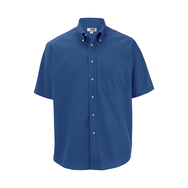 Men's Easy Care Short Sleeve Poplin Shirt - Men's Easy Care Short Sleeve Poplin Shirt - Image 3 of 9