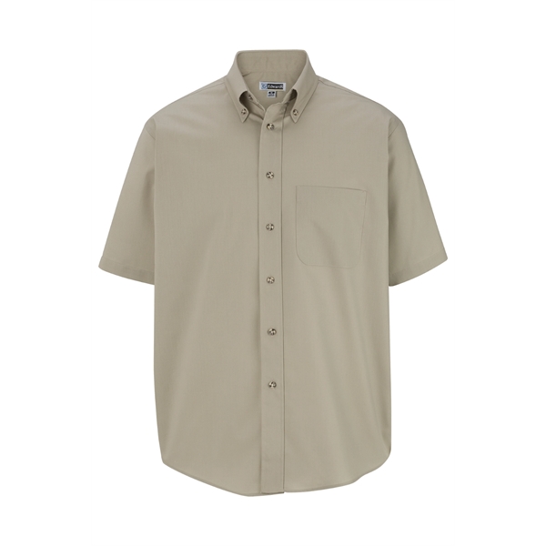 Men's Easy Care Short Sleeve Poplin Shirt - Men's Easy Care Short Sleeve Poplin Shirt - Image 4 of 9