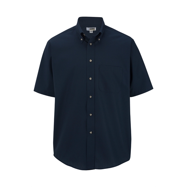 Men's Easy Care Short Sleeve Poplin Shirt - Men's Easy Care Short Sleeve Poplin Shirt - Image 6 of 9