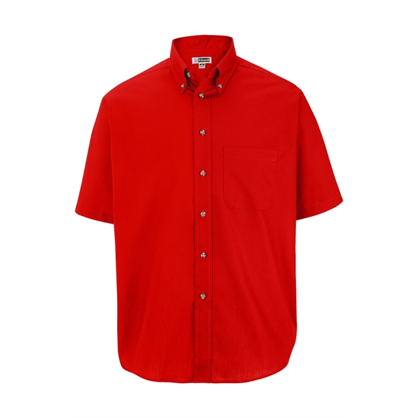 Men's Easy Care Short Sleeve Poplin Shirt - Men's Easy Care Short Sleeve Poplin Shirt - Image 8 of 9