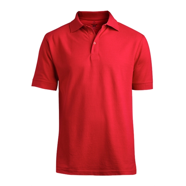 Men's Blended Pique Short Sleeve Polo - Men's Blended Pique Short Sleeve Polo - Image 3 of 6