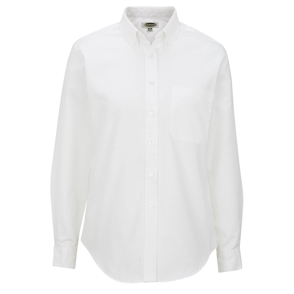 Ladies' Long Sleeve Oxford Shirt - Ladies' Long Sleeve Oxford Shirt - Image 6 of 7