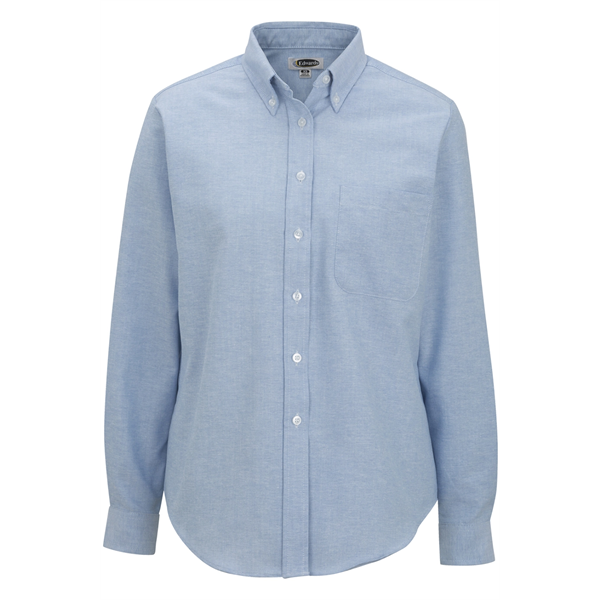 Ladies' Long Sleeve Oxford Shirt - Ladies' Long Sleeve Oxford Shirt - Image 2 of 7