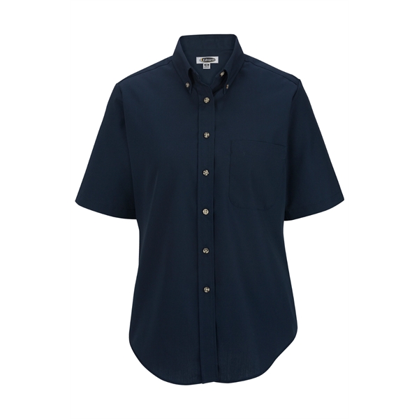 Ladies' Easy Care Short Sleeve Poplin Shirt - Ladies' Easy Care Short Sleeve Poplin Shirt - Image 9 of 9