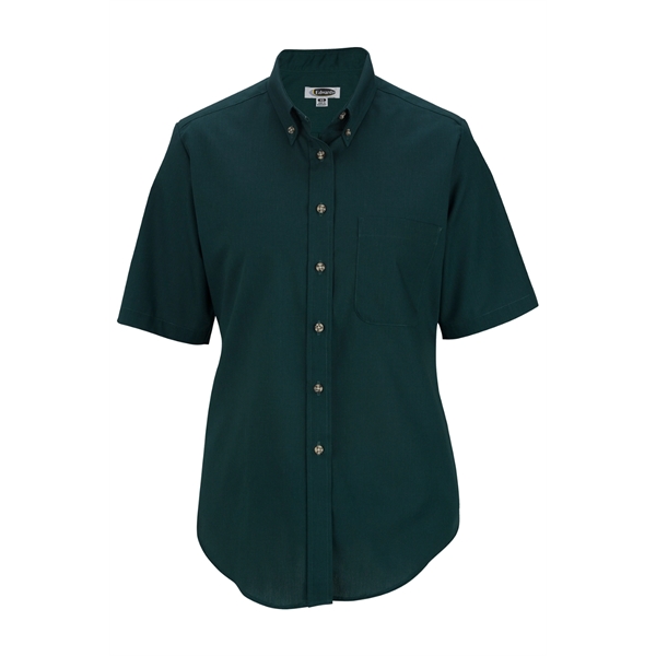 Ladies' Easy Care Short Sleeve Poplin Shirt - Ladies' Easy Care Short Sleeve Poplin Shirt - Image 5 of 9
