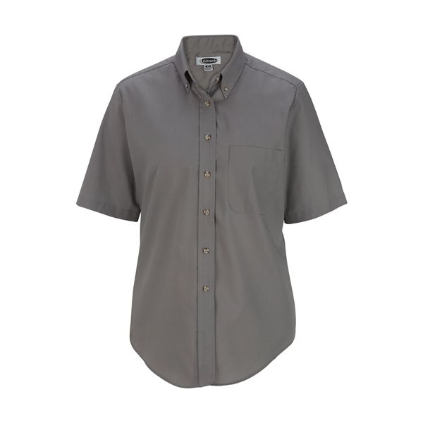 Ladies' Easy Care Short Sleeve Poplin Shirt - Ladies' Easy Care Short Sleeve Poplin Shirt - Image 2 of 9