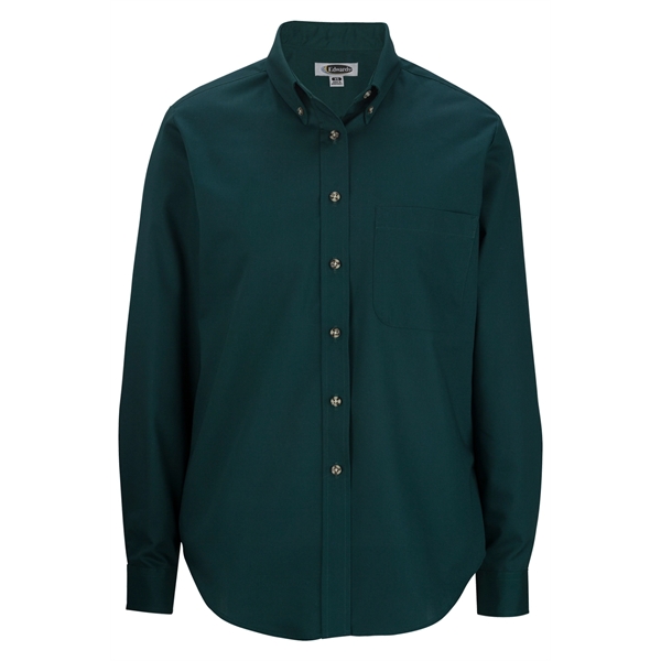 Ladies' Easy Care Long Sleeve Poplin Shirt - Ladies' Easy Care Long Sleeve Poplin Shirt - Image 1 of 9