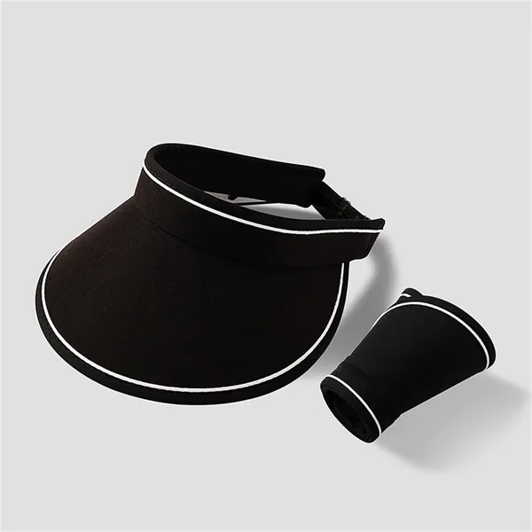 Foldable Wide Brim Sun Visor Hat for Women - Foldable Wide Brim Sun Visor Hat for Women - Image 3 of 6