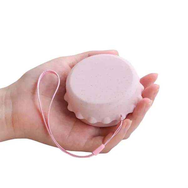 Wheat Straw Collapsible Cup with Lanyard for Travel - Wheat Straw Collapsible Cup with Lanyard for Travel - Image 6 of 6