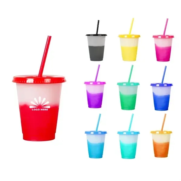 MOQ50 16 Oz. Cold Color Changing Plastic Cup - MOQ50 16 Oz. Cold Color Changing Plastic Cup - Image 0 of 9