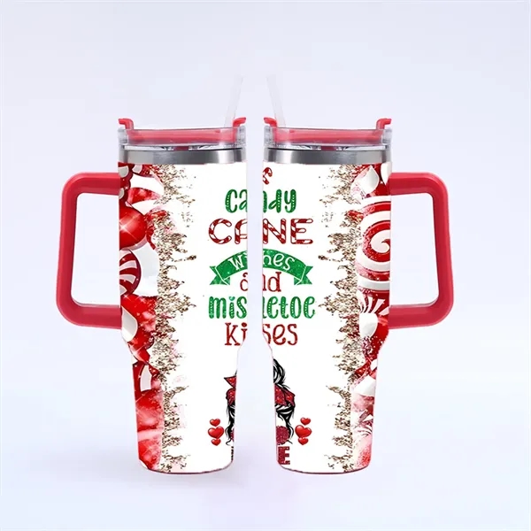 40 Oz. Christmas Theme Vacuum Tumbler with Lid and Straw - 40 Oz. Christmas Theme Vacuum Tumbler with Lid and Straw - Image 3 of 28