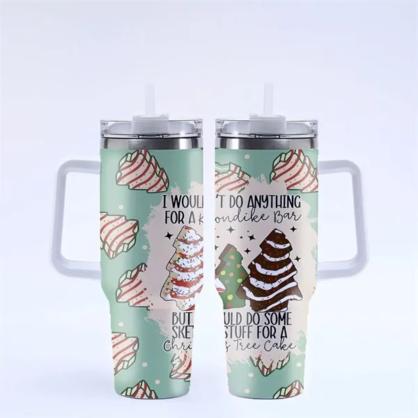 40 Oz. Christmas Theme Vacuum Tumbler with Lid and Straw - 40 Oz. Christmas Theme Vacuum Tumbler with Lid and Straw - Image 6 of 28