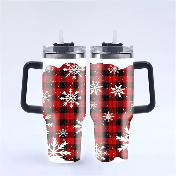 40 Oz. Christmas Theme Vacuum Tumbler with Lid and Straw - 40 Oz. Christmas Theme Vacuum Tumbler with Lid and Straw - Image 7 of 28