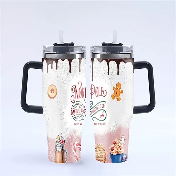 40 Oz. Christmas Theme Vacuum Tumbler with Lid and Straw - 40 Oz. Christmas Theme Vacuum Tumbler with Lid and Straw - Image 17 of 28