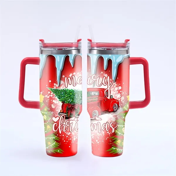 40 Oz. Christmas Theme Vacuum Tumbler with Lid and Straw - 40 Oz. Christmas Theme Vacuum Tumbler with Lid and Straw - Image 22 of 28