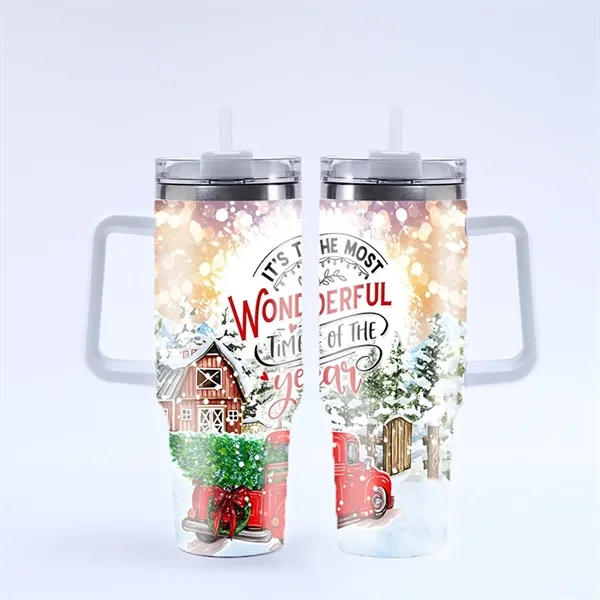 40 Oz. Christmas Theme Vacuum Tumbler with Lid and Straw - 40 Oz. Christmas Theme Vacuum Tumbler with Lid and Straw - Image 25 of 28