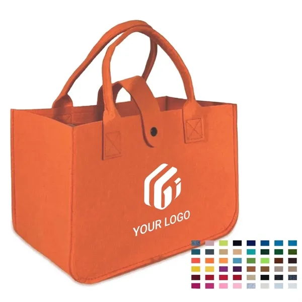 Beach wedding gift shopping grocery bag reusable felt tote - Beach wedding gift shopping grocery bag reusable felt tote - Image 0 of 4