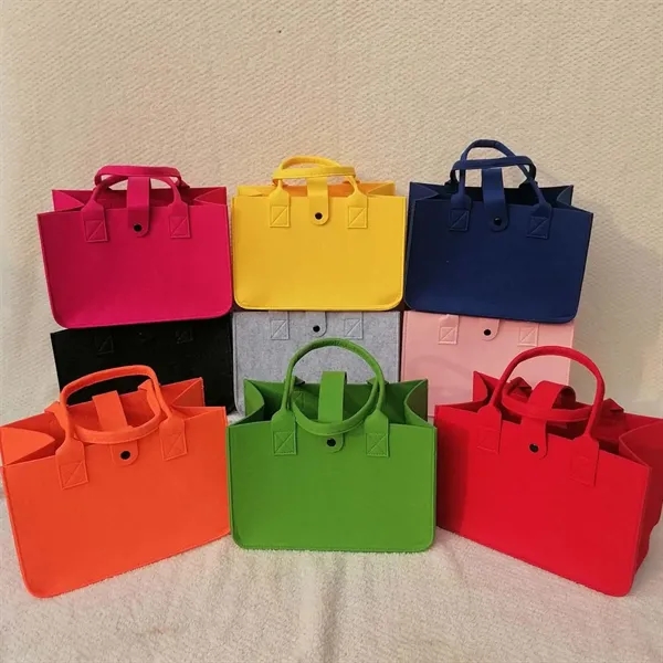 Beach wedding gift shopping grocery bag reusable felt tote - Beach wedding gift shopping grocery bag reusable felt tote - Image 4 of 4