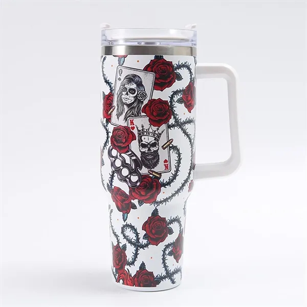 40 Oz Customized Full Color Printed Vacuum Tumbler with Hand - 40 Oz Customized Full Color Printed Vacuum Tumbler with Hand - Image 11 of 16