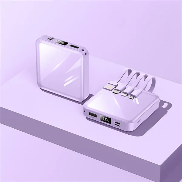 20,000 mAh Portable Power Bank Built-in Charging Cables - 20,000 mAh Portable Power Bank Built-in Charging Cables - Image 5 of 8