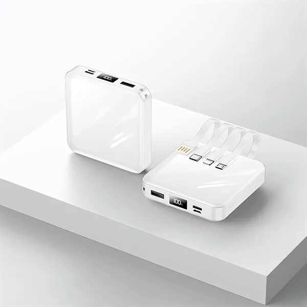 20,000 mAh Portable Power Bank Built-in Charging Cables - 20,000 mAh Portable Power Bank Built-in Charging Cables - Image 6 of 8