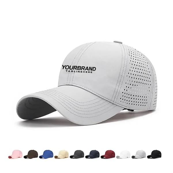 Quick-Dry Perforated Sports Baseball Cap - Quick-Dry Perforated Sports Baseball Cap - Image 0 of 6