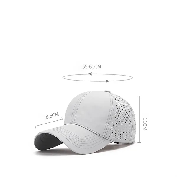 Quick-Dry Perforated Sports Baseball Cap - Quick-Dry Perforated Sports Baseball Cap - Image 6 of 6